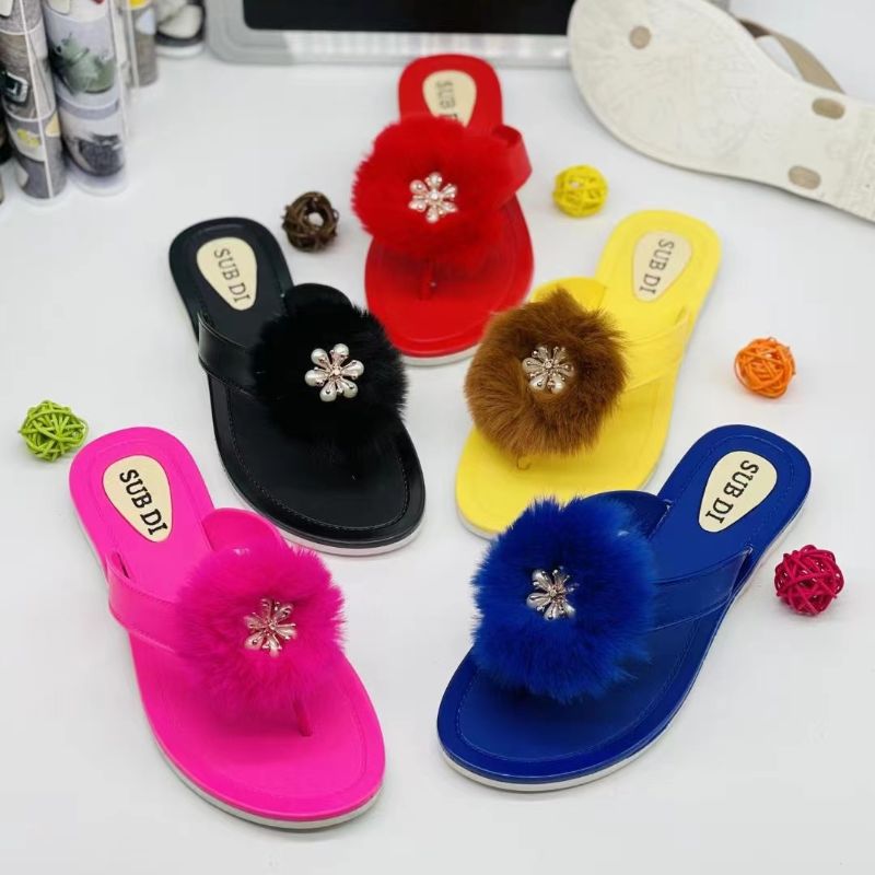 Flat Candy Color Odorless Flip Flops 388-117 Flip-Flops Women Can Wear Multi-Color Optional Custom Foreign Trade Order Quantity Is Superior