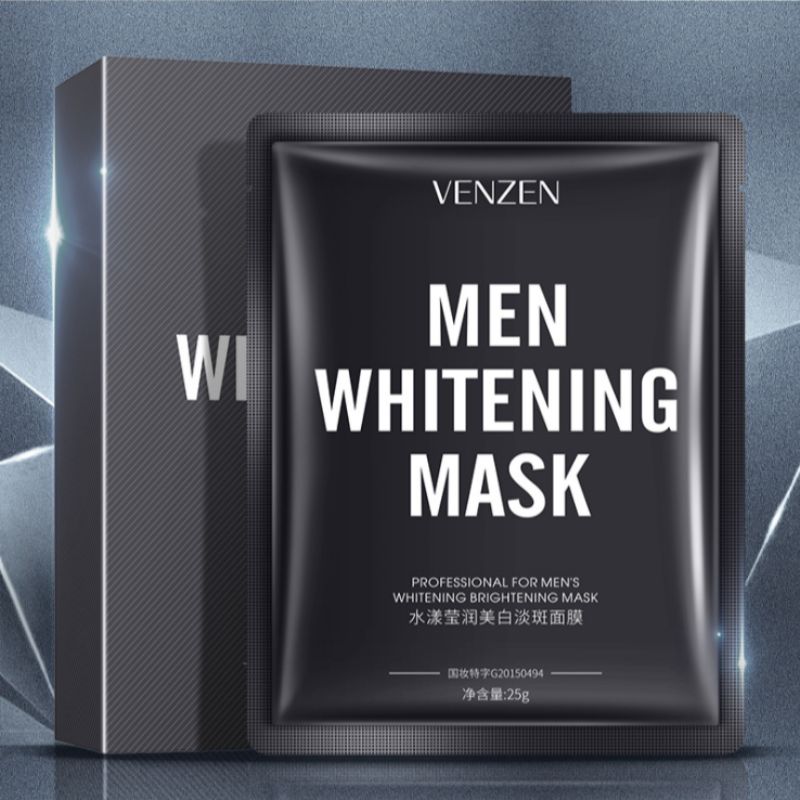 Fan-zhen Men's Whitening and brightening Facial Mask moisturizes, moistens, refreshing, oil controlling and improves dark, whitening and light spots repairing mask