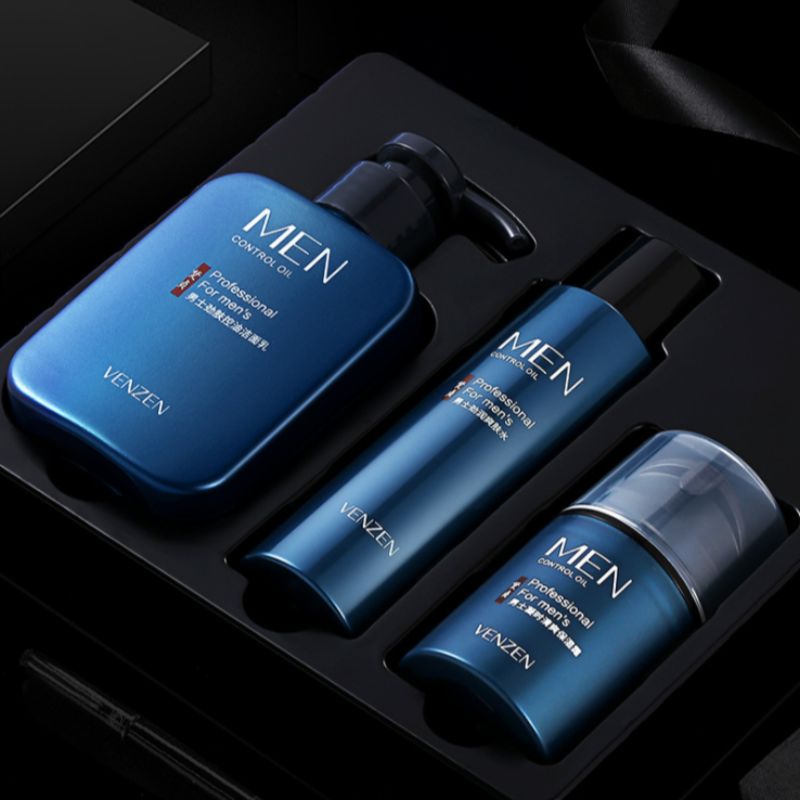 Van Zhen Men's Skin care three-piece set refreshing and invigorating Facial Cleanser moisturizing facial care skin care product set