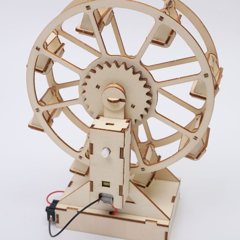电动摩天轮模型手工DIY科技小制作木质拼装益智玩具物理实验器材详情图5
