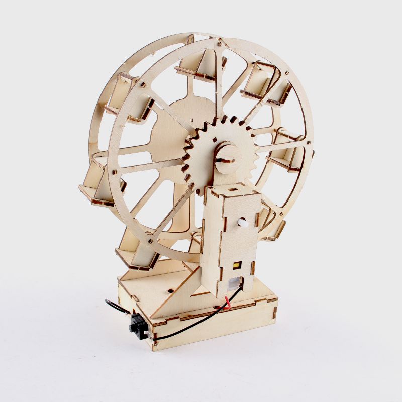 电动摩天轮模型手工DIY科技小制作木质拼装益智玩具物理实验器材详情图1