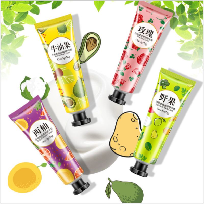 One Spring Fresh Fruit Plant Extract Hand Cream Set for hand care details Picture