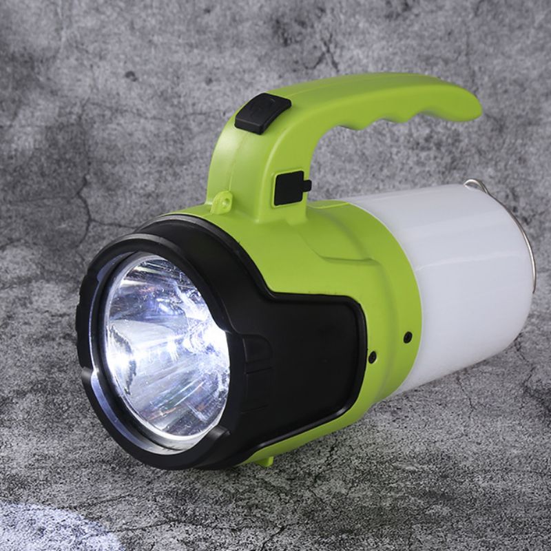 厂家直销手提式LED强光手电筒户外充电多功能野营灯远程探照灯