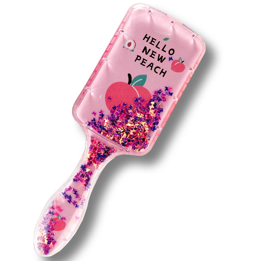 Hair Comb Clear Plastic Airbag Comb Quicksand Square Specification drawing