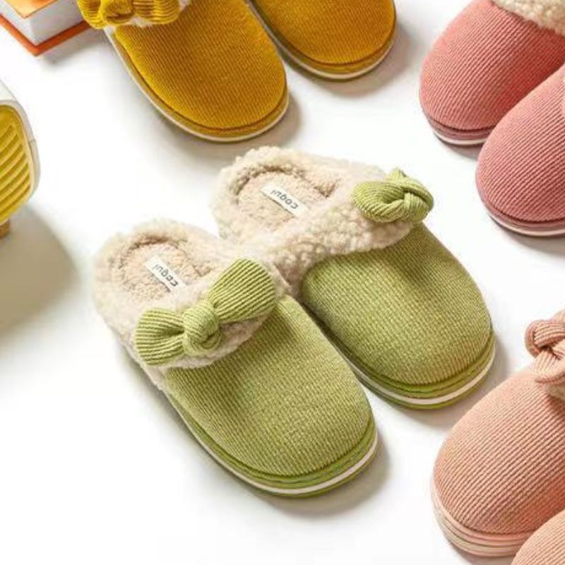 New Plush Cotton Slippers Women Winter Indoor Non-Slip Home Floor Home Warm Couple Fluffy Slippers Men 22164 Specification drawing