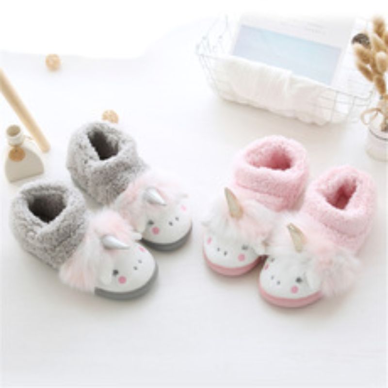 New Slippers Female Winter Thermal Indoor Couples Winter Non-Slip Plush Cotton Slippers Male Wholesale 22065 Specification drawing