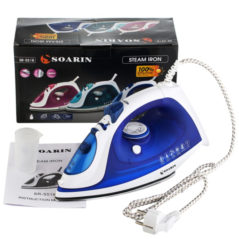 [For Foreign Trade] English European Regulation Steam Iron Hand-Held Electric Iron Sr-5518 Steel Plate Item Picture