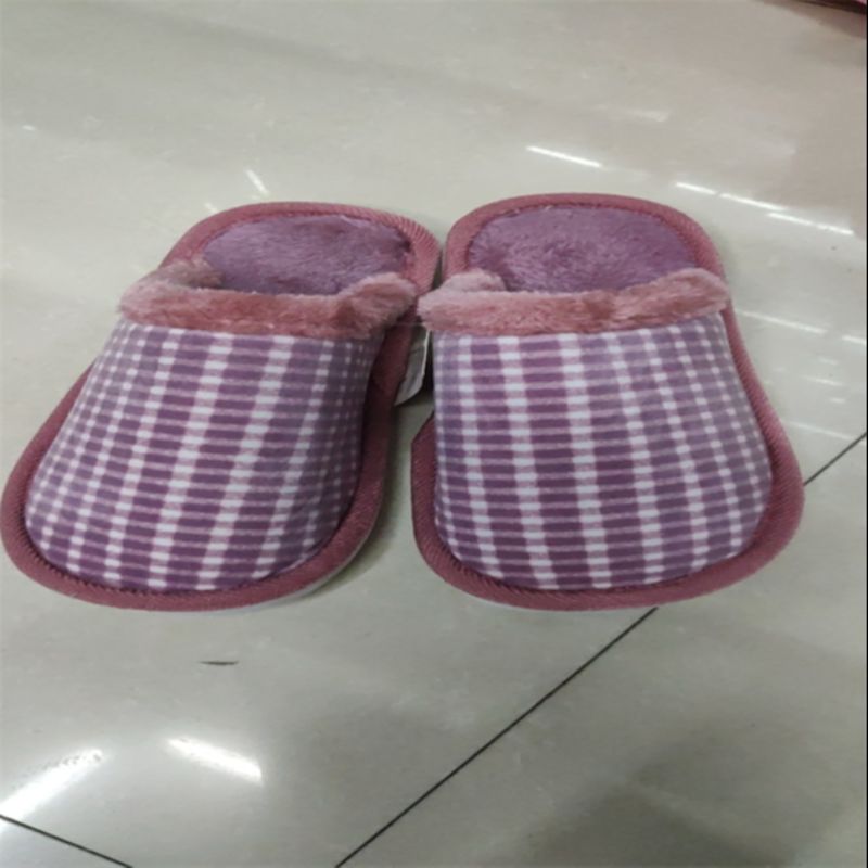 New Plush Cotton Slippers Female Winter Indoor Non-Slip Home Floor Home Warm Couple Fluffy Slippers Men 22163 Specification drawing