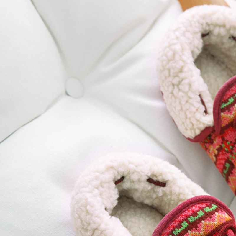 New Plush Cotton Slippers Women Winter Indoor Non-Slip Home Floor Home Warm Couple Fluffy Slippers Men 22157