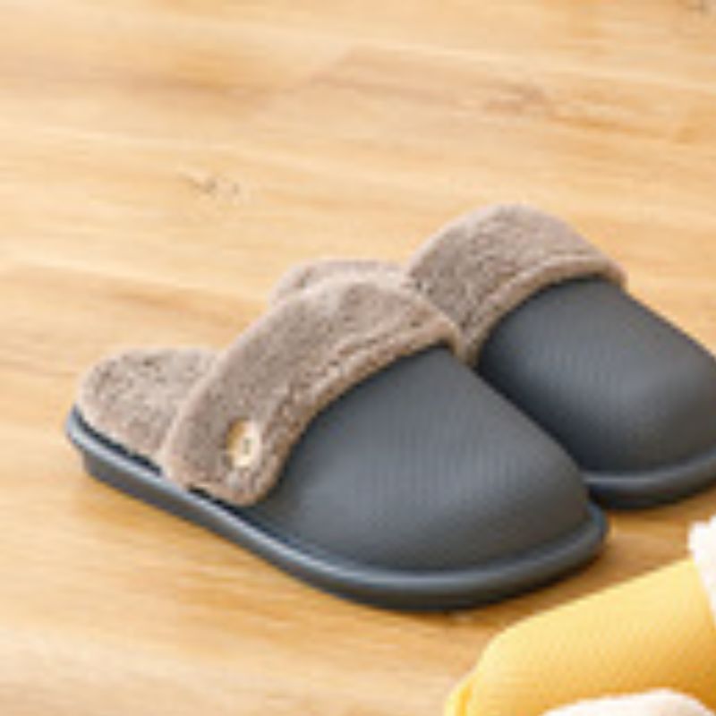 New Plush Cotton Slippers Female Winter Indoor Non-Slip Home Floor Home Warm Couple Fluffy Slippers Men 22161