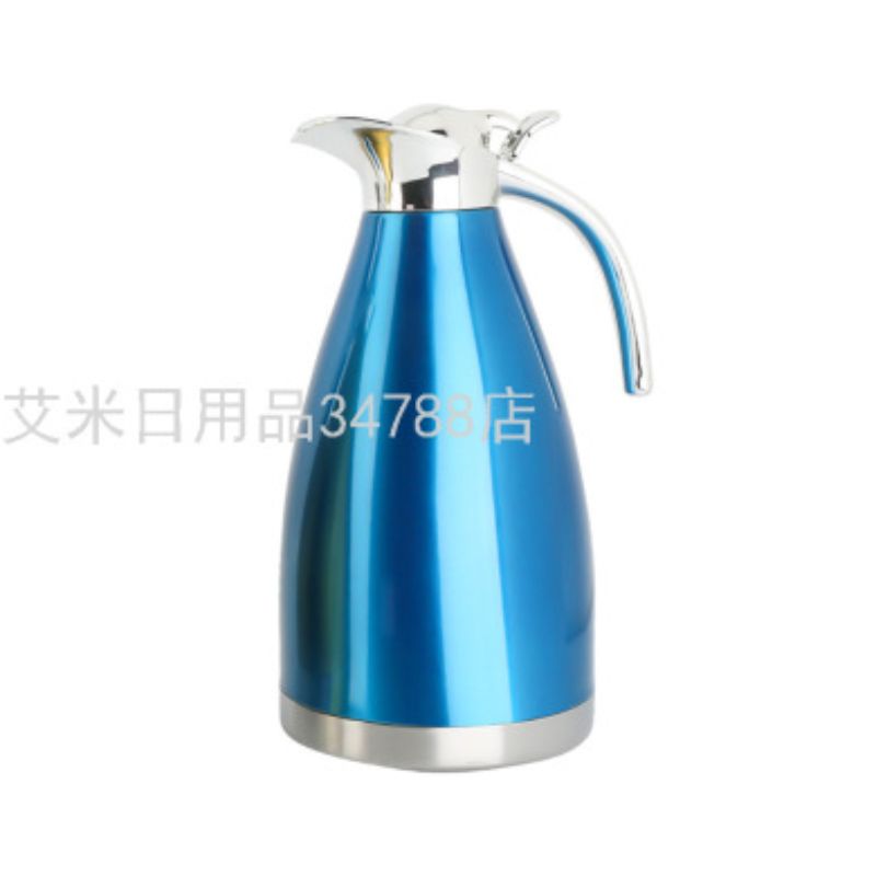 2.0欧式不锈钢咖啡壶单层冷水壶彩色茶壶家用壶餐厅热水壶