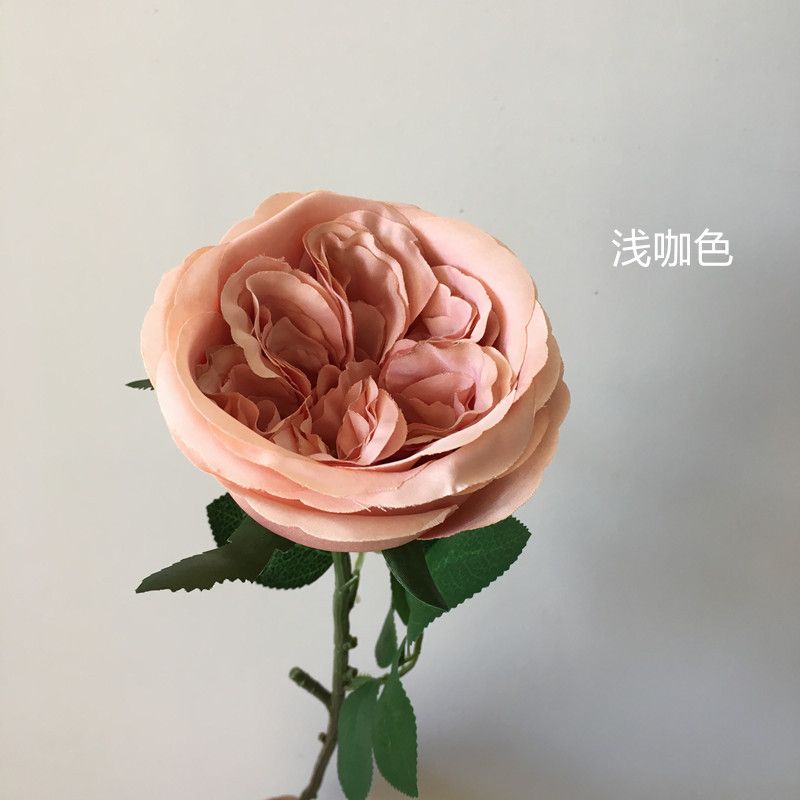 Single-headed Austin rose, a new cold-toned wild silk flower from Nordic home, artificial autumn rose