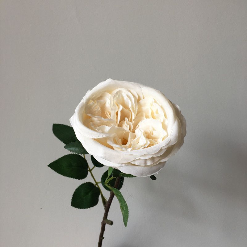 Single-headed Austin rose, a new cold-toned wild silk flower from Nordic home, artificial autumn rose details Picture