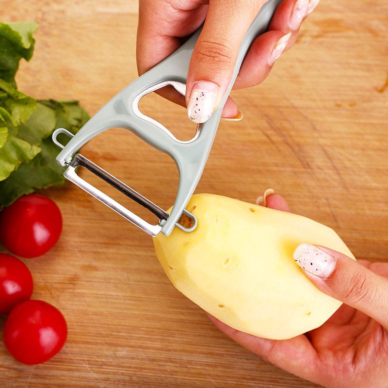 Multi-functional peeler, three-in-one kitchen fruit and vegetable peeler, multi-purpose rotary peeling and peeler, grater, color available randomly Item Picture
