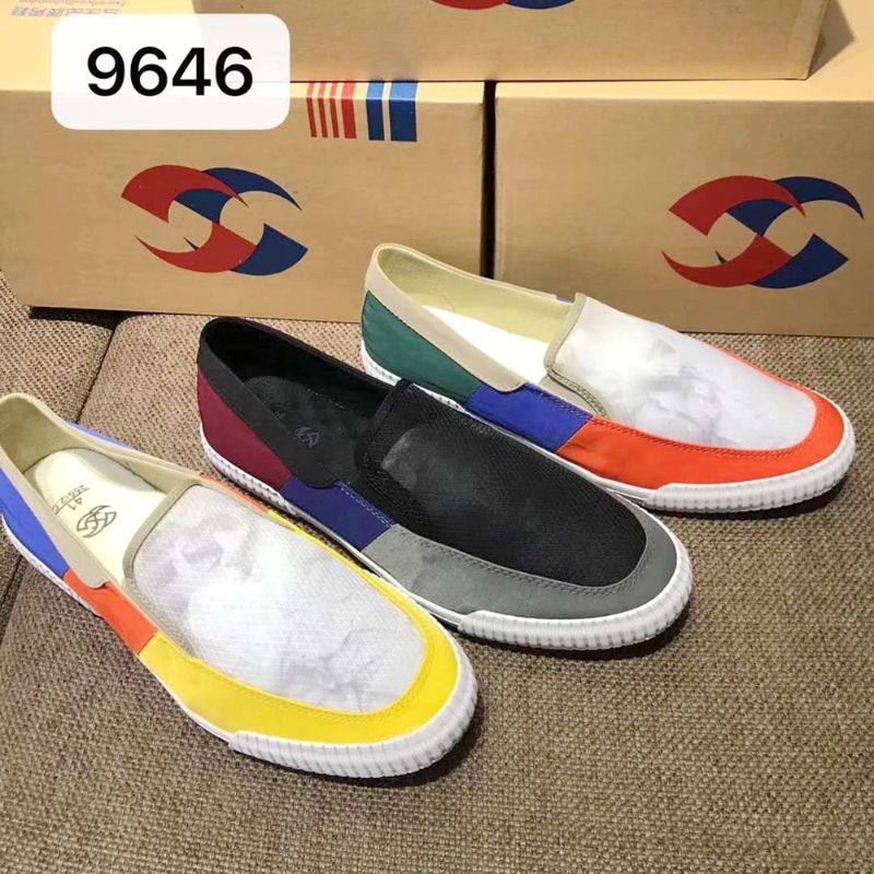 多色经典格纹低邦浅口春秋男士套脚懒人鞋格布帆布鞋正唯鞋业4555详情图2