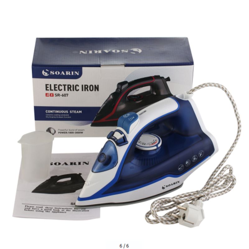 [For Foreign Trade] European Standard Cross-Border Supply Sr-607 Ceramic Steam Iron Iron Household Hotel Supplies Wholesale Item Picture