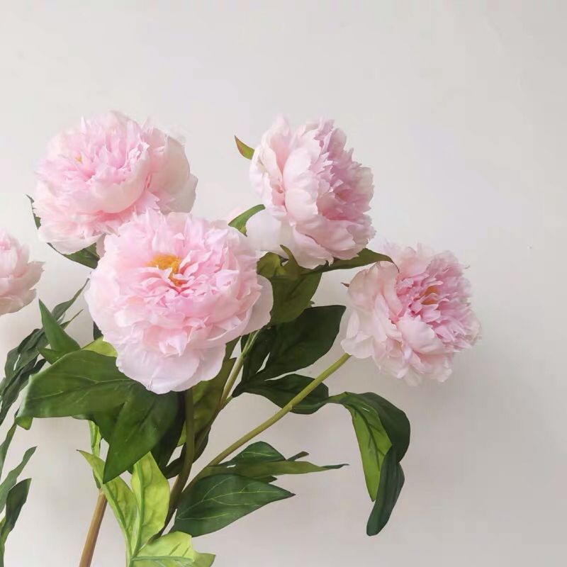 High-quality peony artificial flowers in pink and white for living room decoration, artificial flowers for Internet celebrity shooting props, and space display design Item Picture