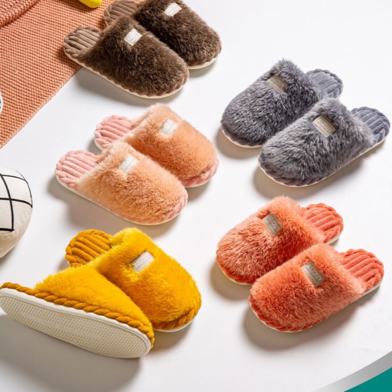 Cotton Slippers Winter Cute Plush Home Home Indoor Warm Couple Hair Slippers Autumn Winter details Picture