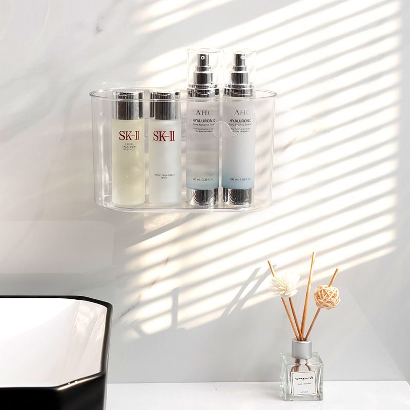 Japanese-style transparent trash can, bathroom, kitchen, living room, study, wastebasket tube, household wall-mounted traceless storage bucket Specification drawing