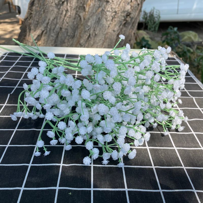 Artificial baby's breath flower bouquets, wedding hall decoration items, wedding path guides, single baby's breath artificial dried flowers Item Picture