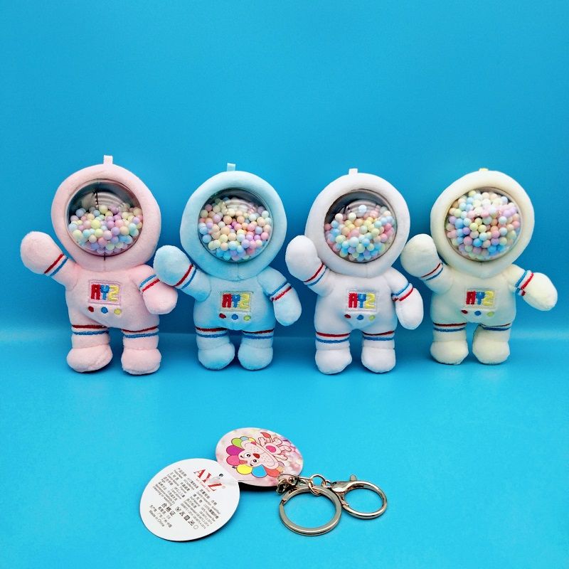Creative cute cartoon plush astronaut keychain Astronaut car key chain couple bag pendant gift