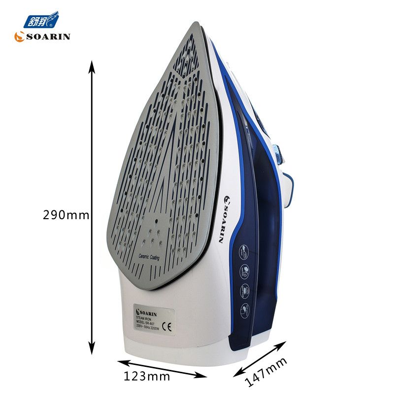 [For Foreign Trade] European Standard Cross-Border Supply Sr-607 Ceramic Steam Iron Iron Household Hotel Supplies Wholesale Specification drawing