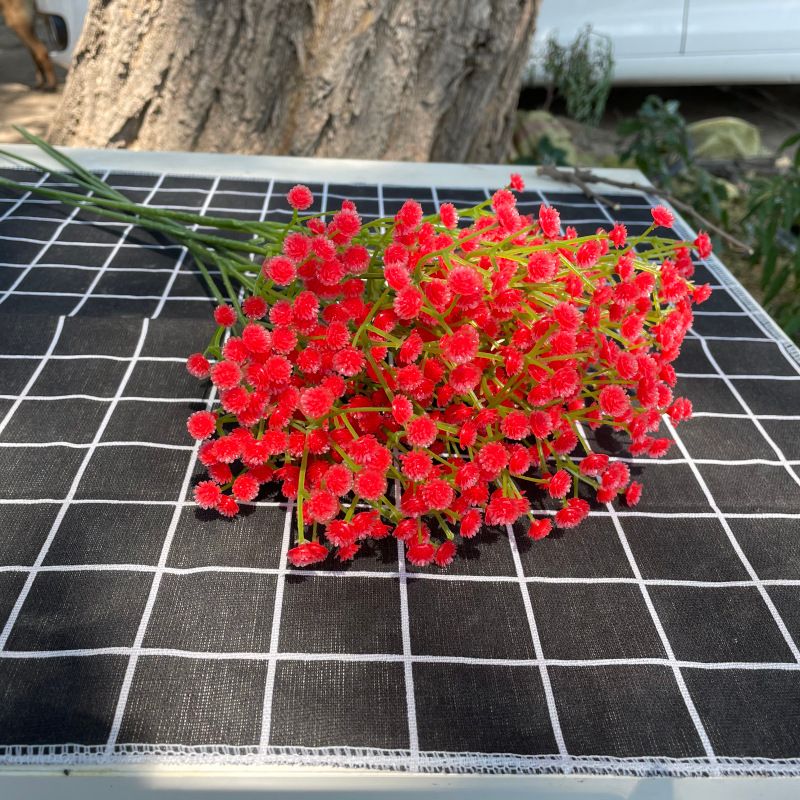 Artificial baby's breath flower bouquets, wedding hall decoration items, wedding path guides, single baby's breath artificial dried flowers details Picture