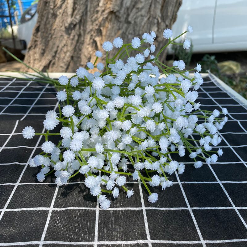 Artificial baby's breath flower bouquets, wedding hall decoration items, wedding path guides, single baby's breath artificial dried flowers Specification image