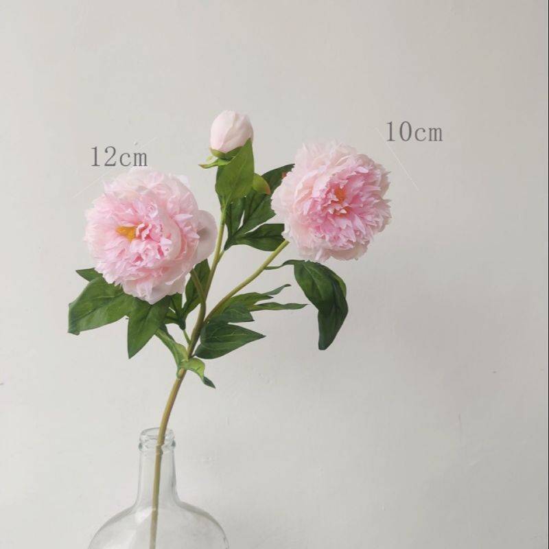 High-quality peony artificial flowers in pink and white for living room decoration, artificial flowers for Internet celebrity shooting props, and space display design