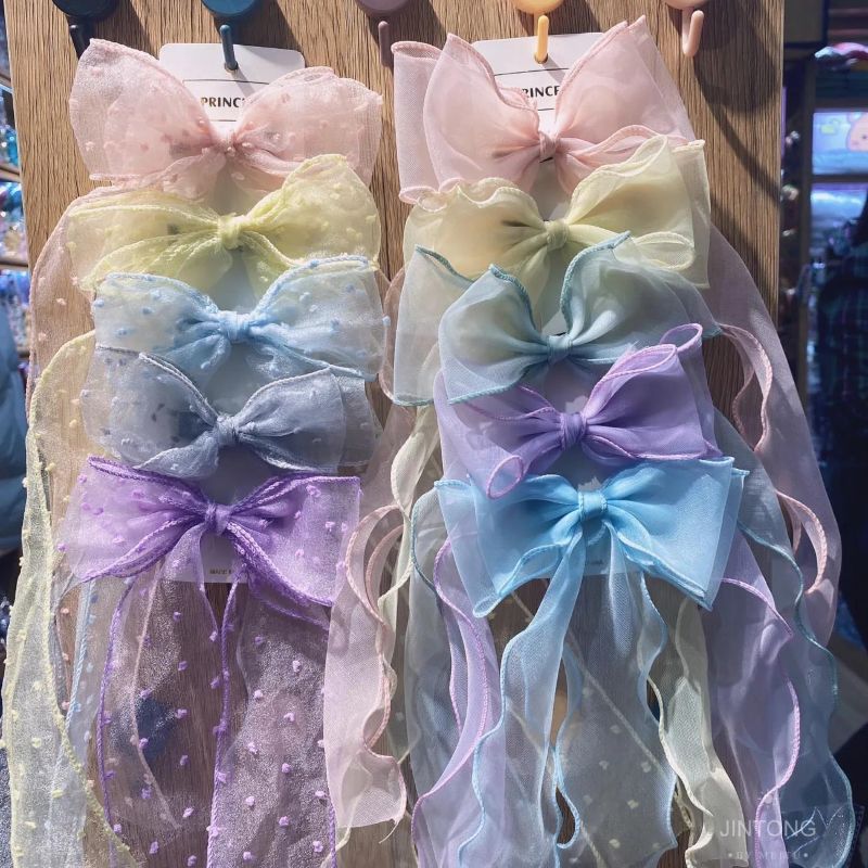 New bow hair clips for Korean children, girls, babies, princesses, cute side hair clips, hair accessories, and headwear for girls