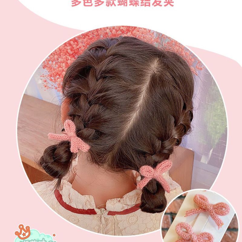 New bow hair clips for Korean children, girls, babies, princesses, cute side hair clips, hair accessories, and headwear for girls details Picture