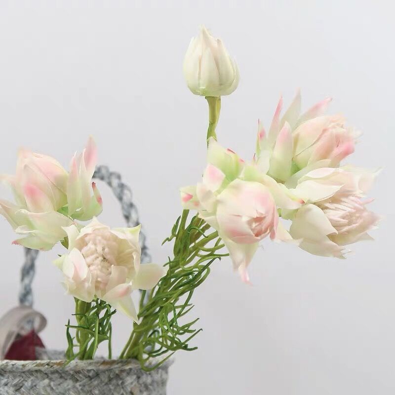 Nordic ins high-quality, fresh and realistic snow lotus home interior living room decoration flower arrangement, silk flower and artificial flower Application Scenario