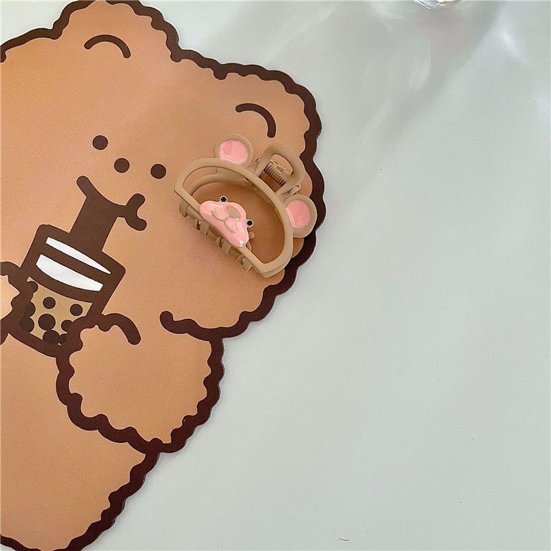 Cute Full Score Bear Clip Small Temperament Hair Clip Back Head Metal Hair Clip Broken Hair Clip Sweet Clip Specification drawing