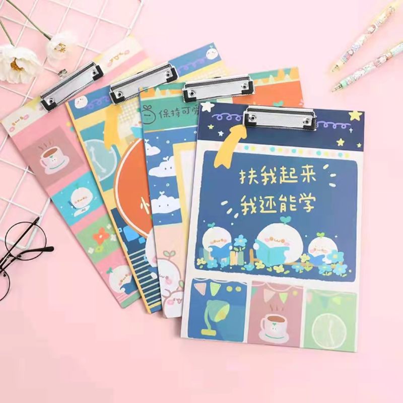 Outstanding student series A4 student board clips, cartoon board clips, cute writing pads, office supplies folders, thickened wooden boards Specification image