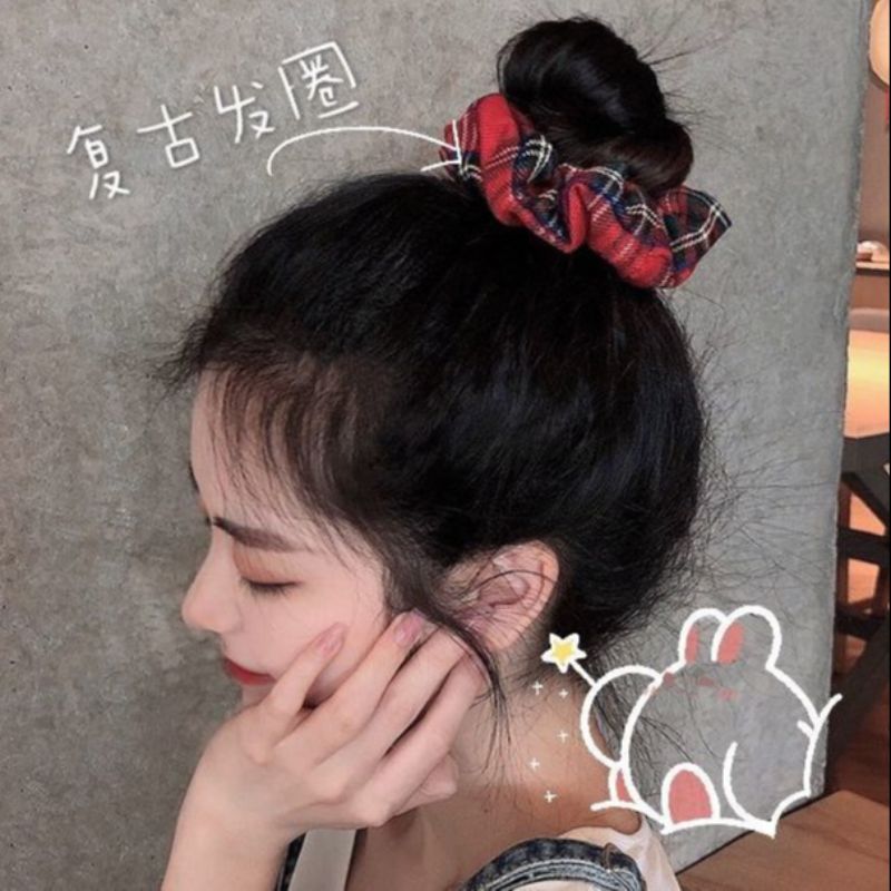 Internet Celebrity Trinkets Jk Large Scrunchie Fairy Ins Hair Accessories College Female Students Uniform Head String Leather Band Korean Version details Picture