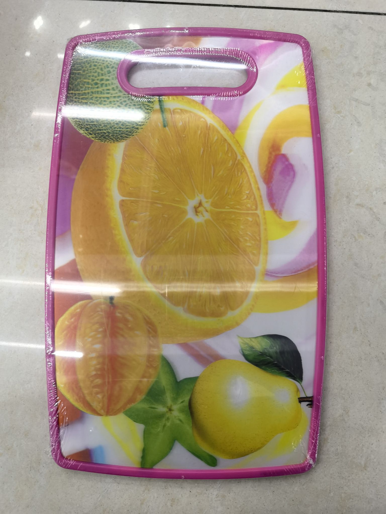 Plastic colored fruit cutting board thumbnail