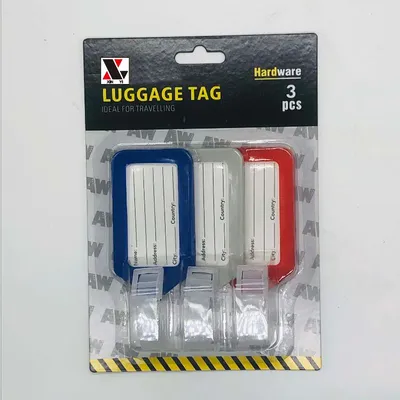 Luggage Tag 3Pc Suction Card Package