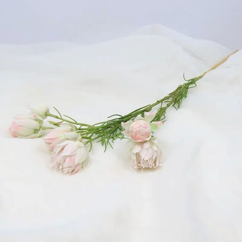 Nordic ins high-quality, fresh and realistic snow lotus home interior living room decoration flower arrangement, silk flower and artificial flower Specification image