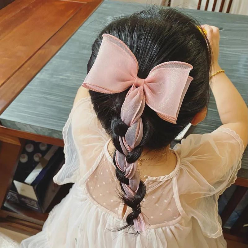 New bow hair clips for Korean children, girls, babies, princesses, cute side hair clips, hair accessories, and headwear for girls details Picture