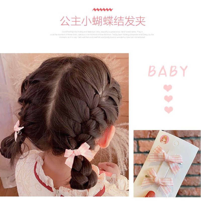 New bow hair clips for Korean children, girls, babies, princesses, cute side hair clips, hair accessories, and headwear for girls Specification image