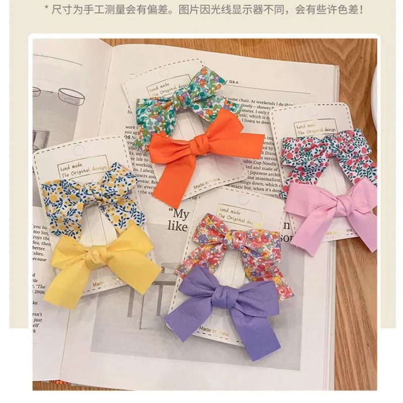 New bow hair clips for Korean children, girls, babies, princesses, cute side hair clips, hair accessories, and headwear for girls Specification image