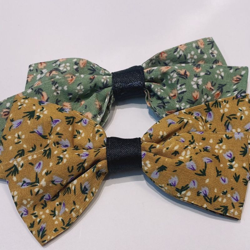 Instagram Japan And South Korea Floral Spring Bow Hair Clip Student Headwear Hair Card Simple Girl Hair Clip Specification drawing