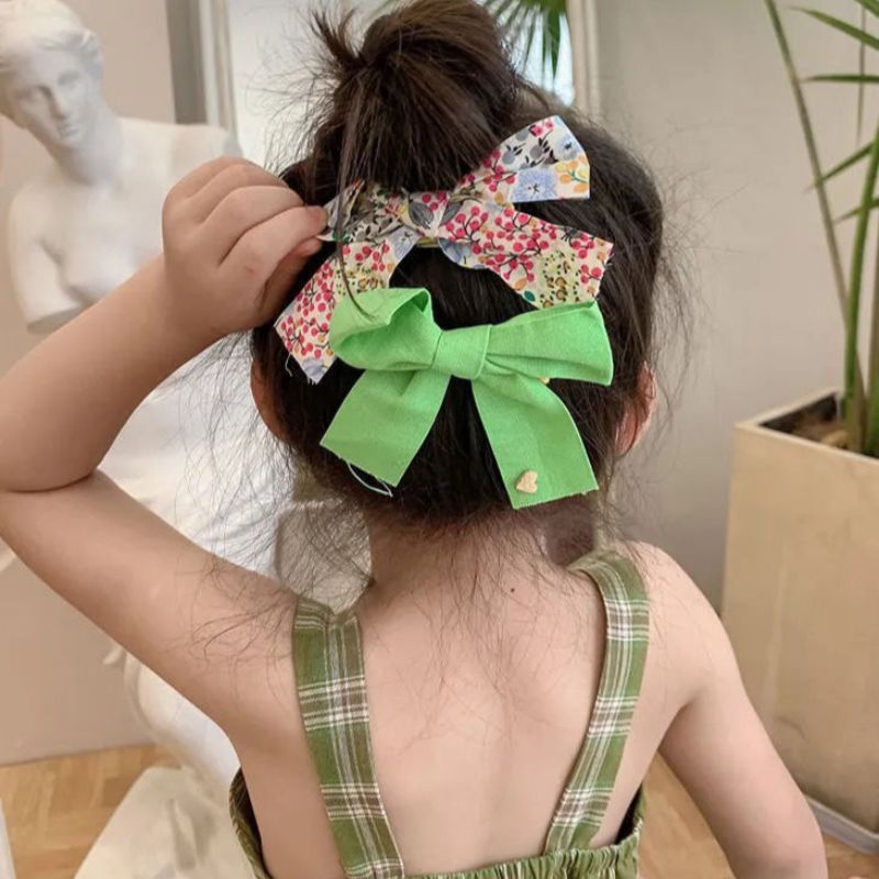 New bow hair clips for Korean children, girls, babies, princesses, cute side hair clips, hair accessories, and headwear for girls
