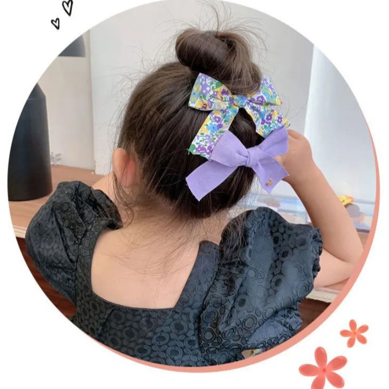 New bow hair clips for Korean children, girls, babies, princesses, cute side hair clips, hair accessories, and headwear for girls details Picture