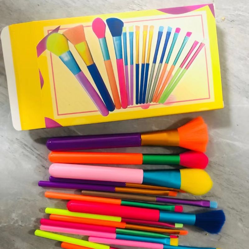 Colorful macaron makeup brush Portable makeup brush bag