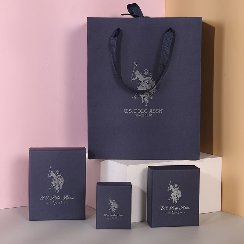 Special paper embossed silver handbag + hard box customization