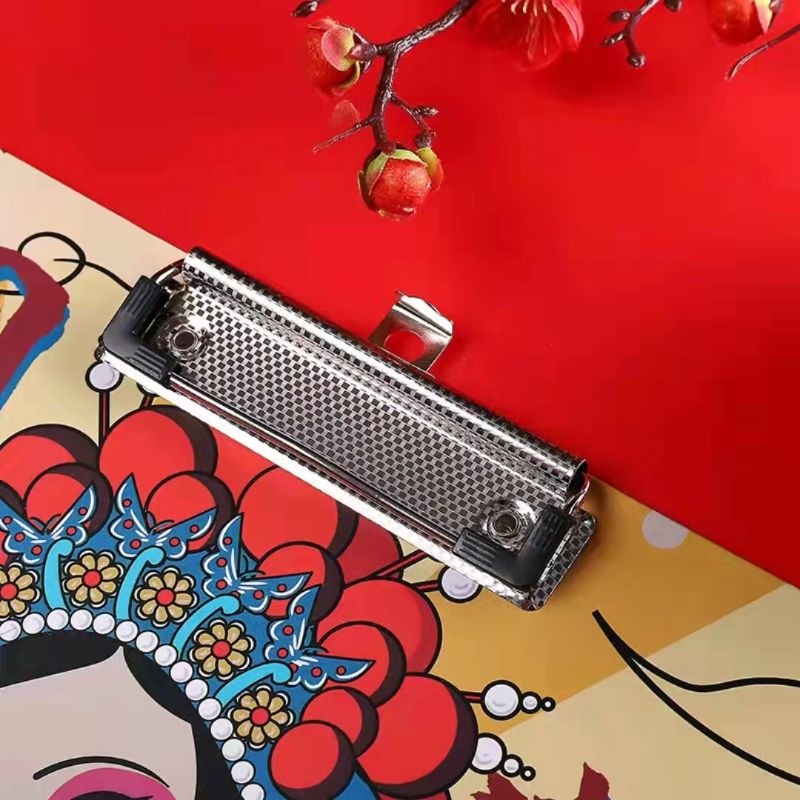 Chinese trend style A4 student board holder, stationery, writing pad, office supplies, Chinese style classical artistic file holder details Picture