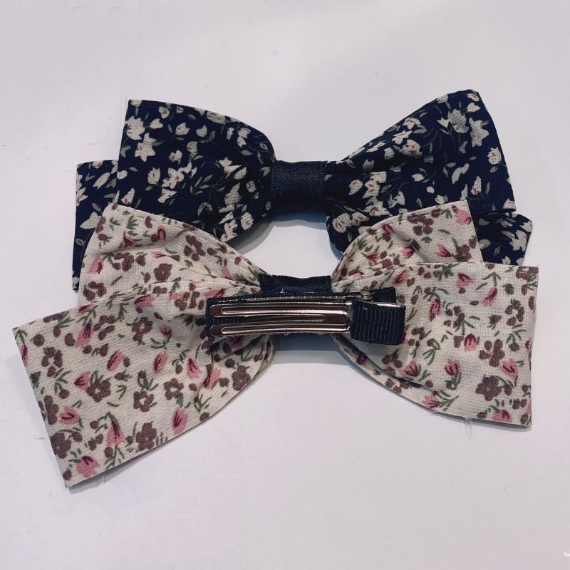 Instagram Japan And South Korea Floral Spring Bow Hair Clip Student Headwear Hair Card Simple Girl Hair Clip details Picture