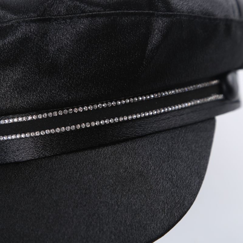 Autumn And Winter Two Diamond Strip Color Ding Army Hat Navy Hat Fashion Hat One Color In Stock Item Picture
