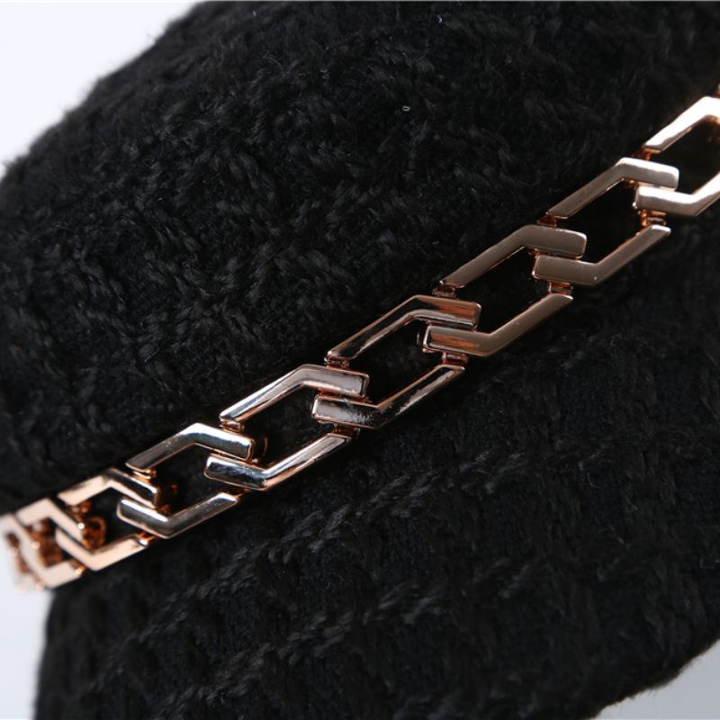Gold Chain Military Hat - Close Up Detail